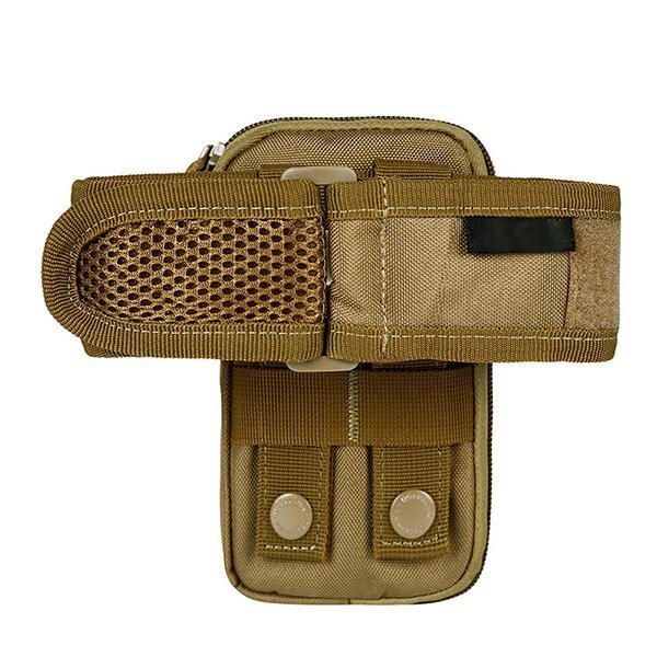 Herre Nylon Taktisk Arm Bag Molle Edc Pouch Mobiltelefon Veske Belte Midjeveske