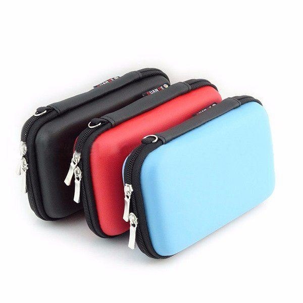 Herre Usb Flash Drive Øretelefon Digital Gadget Pouch Reise Sølv Oppbevaringsveske