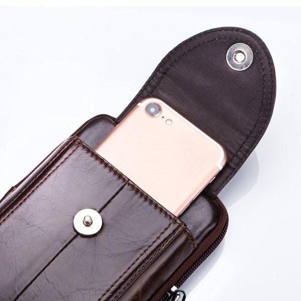 Veske Herre Genuine Leather Loop Belt Telefonveske