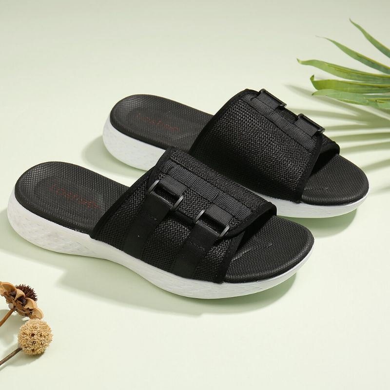 Dame Åpen Tå Slip On Casual Summer Daily Flat Sandaler