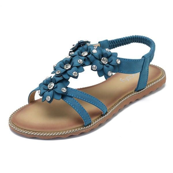 Dame Bohemian Flower Casual Shoe Beach Flat Sandaler