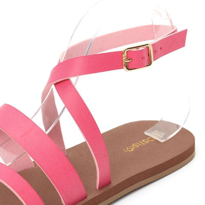 Dame Casual Cross Strap Clip Toe Sandaler