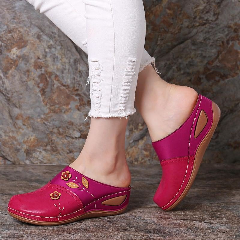 Dame Casual Flowers Rund Toe Sandaler