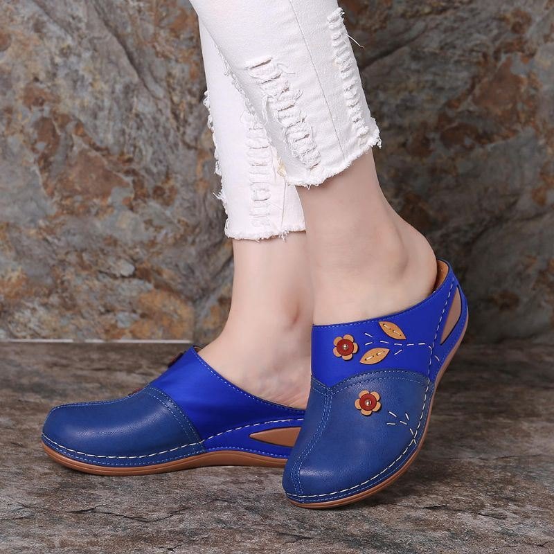 Dame Casual Flowers Rund Toe Sandaler