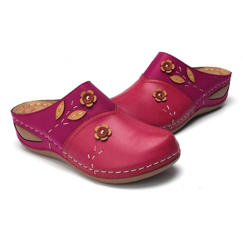 Dame Casual Flowers Rund Toe Sandaler