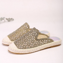 Dame Casual Rhinestone Komfortable Bærbare Flat Backless Sandaler