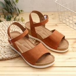 Dame Comfy Åpnet Toe Rocker Sole Slide Sandaler