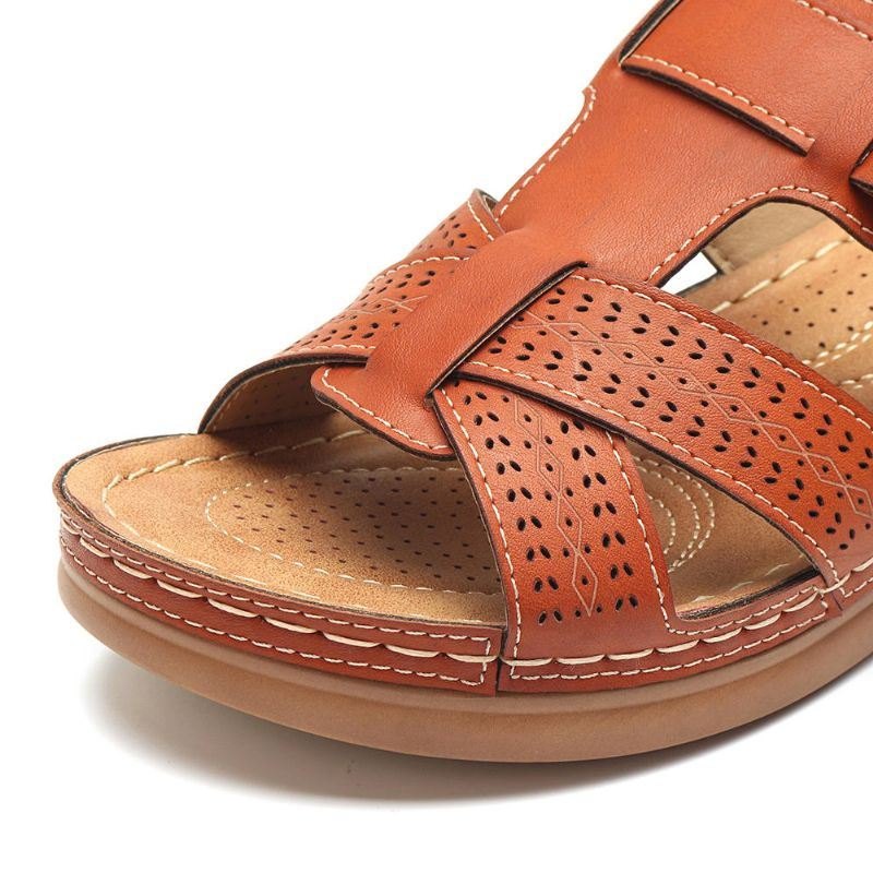 Dame Comfy Hollow Out Krokløkke Kiler Sandaler