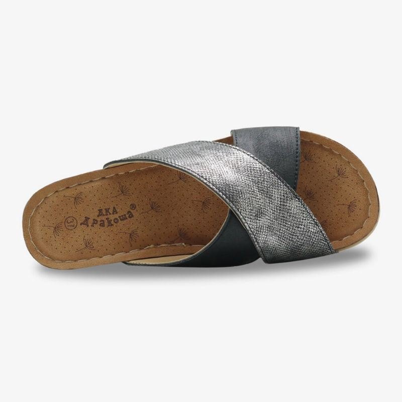 Dame Cross Spleising Åpen Tå Comfy Summer Casual Wedge Sandaler