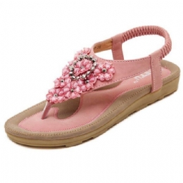 Dame Diamond Bohemian Casual Outdoor Beach Flower Flat Sandaler