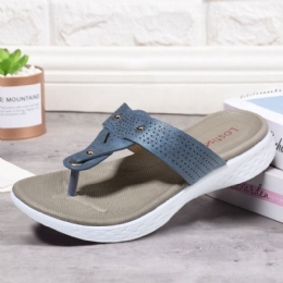 Dame Flip Flop Nagle Sommer Strand Casual Flat Sandaler