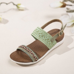 Dame Folkways Brodert Comfy Slip Resistant Casual Beach Sandaler