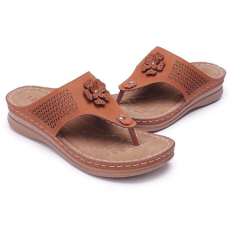 Dame Hollow Out Flip Flops Beach Casual Sandaler