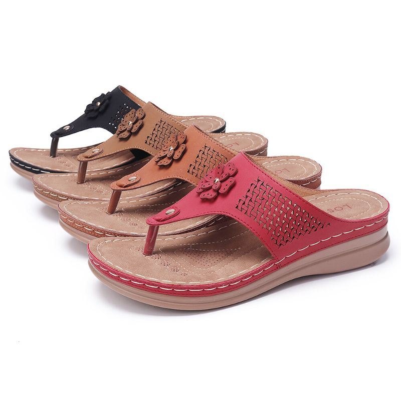 Dame Hollow Out Flip Flops Beach Casual Sandaler