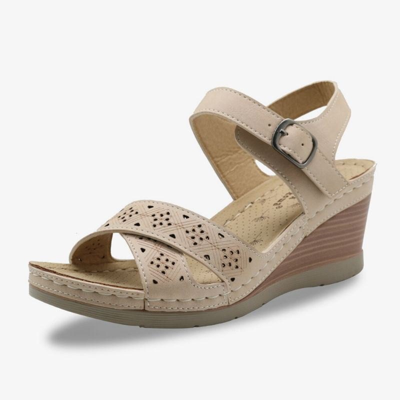 Dame Hul Ut Åpen Tåspenne Casual Summer Wedge Sandaler