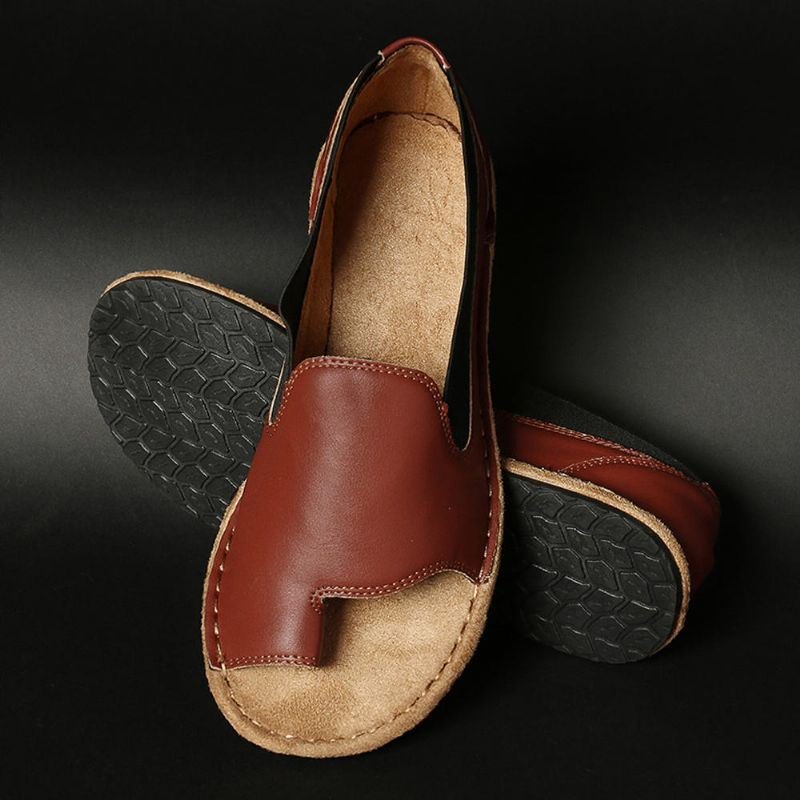 Dame Large Størrelse Myk Komfortabel Casul Clip Toe Flat Sandaler