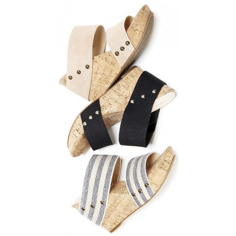 Dame Med Mellomhæl Peep Toe Casual Wedge Sandaler