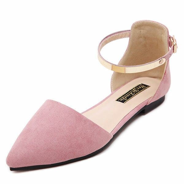 Dame Med Spiss Tå Myk Såle Uformell Slip On Flat Loafers