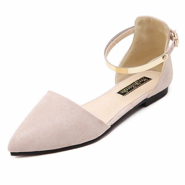 Dame Med Spiss Tå Myk Såle Uformell Slip On Flat Loafers