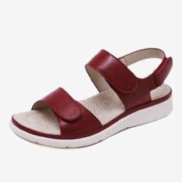 Dame Myk Såle Krokløkke Ensfarge Comfy Summer Beach Flat Sandaler