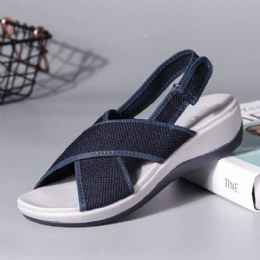 Dame Peep Toe Casual Slingback Sport Sandaler