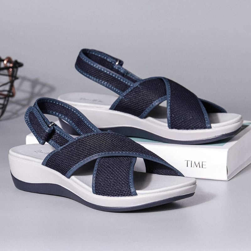 Dame Peep Toe Casual Slingback Sport Sandaler