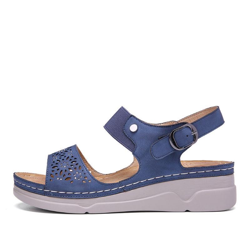 Dame Rhinestone Hule Elastiske Bånd Comfy Casual Sandaler