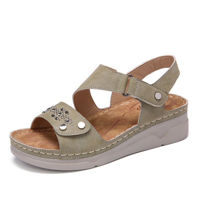 Dame Rhinestone Krokløkke Komfortable Casual Sandaler