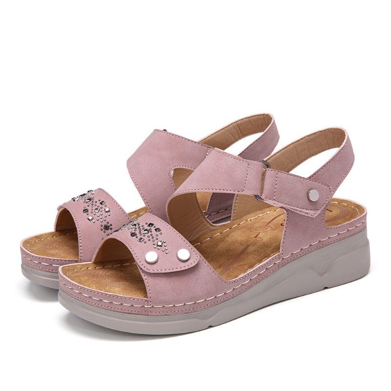 Dame Rhinestone Krokløkke Komfortable Casual Sandaler