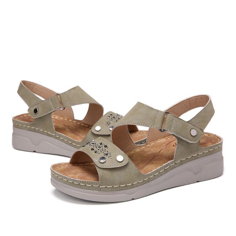 Dame Rhinestone Krokløkke Komfortable Casual Sandaler