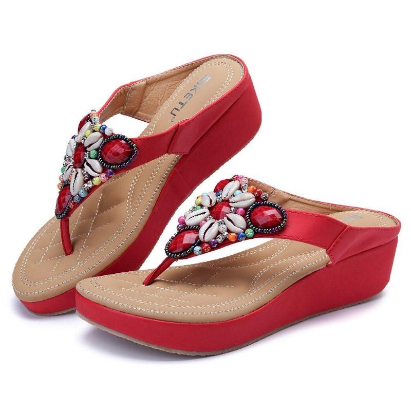 Dame Rhinestones Bohemian Casual Sandaler