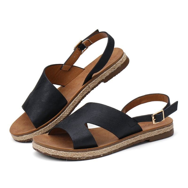 Dame Single Strap Casual Slingback Flat Sandaler