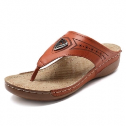 Dame Soft Casual Beach Flip Flops Flat Sandaler