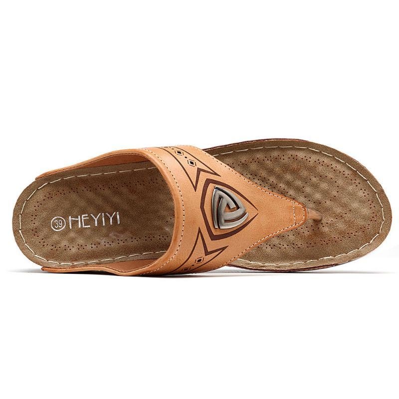 Dame Soft Casual Beach Flip Flops Flat Sandaler