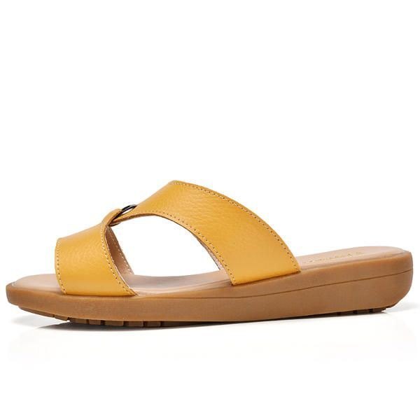 Dame Sommer Chic Strandsandaler Pustende Slip-on Flat Slippers