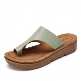 Dame Toe Ring Slip On Myk Såle Uformelle Sommersandaler