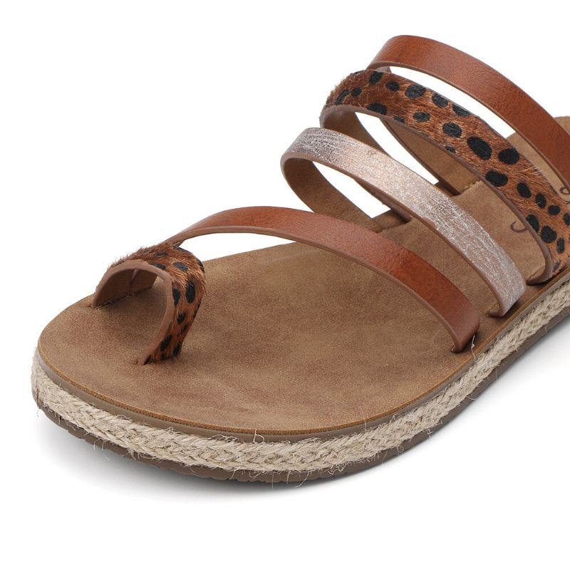 Dame Toe Ring Strappy Slip On Comfy Casual Sandaler