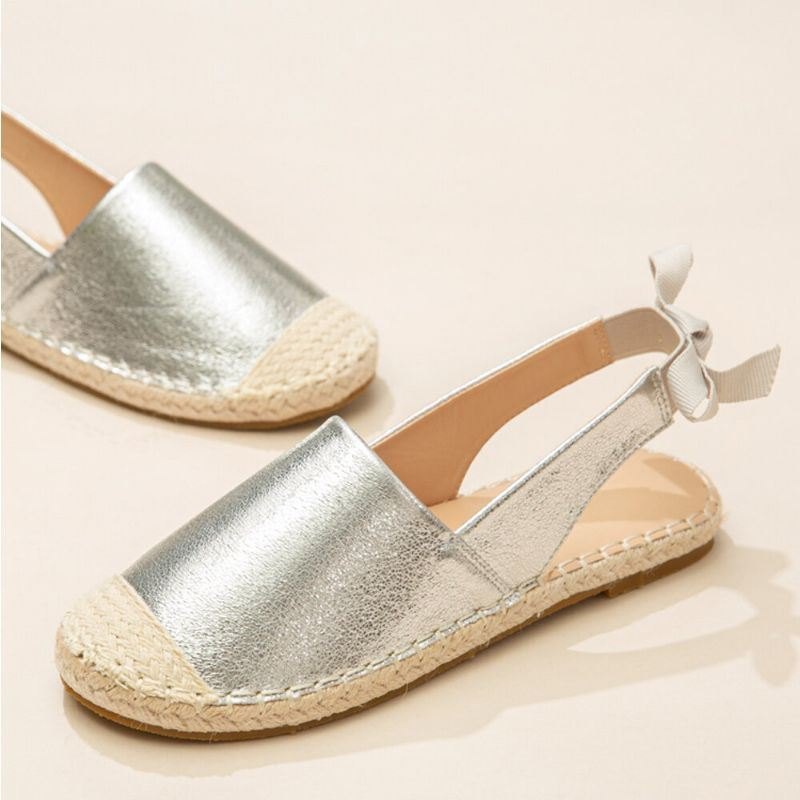 Dame Uformelt Lukket Tå Sløyfehæl Espadrille Spleising Flats Fisherman's Sandaler