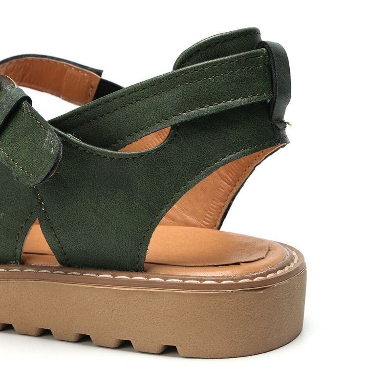 Dame Wide Fit Comgy Cross Bluckle Strap Closed Toe Sandaler