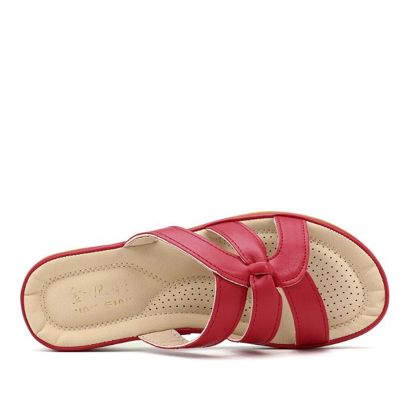 Dameutskjæring Pustende Bærbar Komfortabel Casual Beach Wedges Sandaler