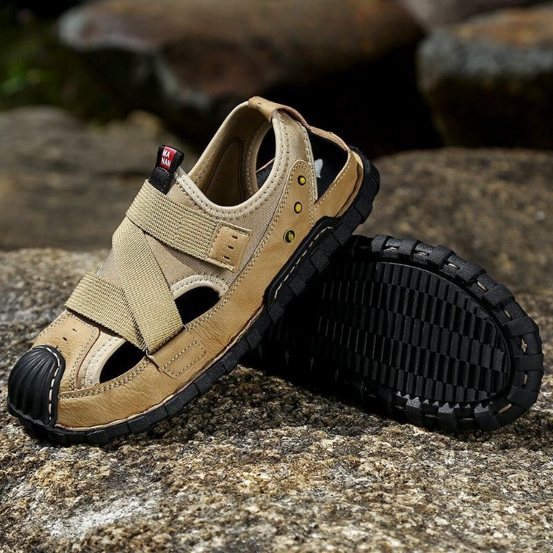 Herre Closed Toe Comfy Sklisikker Krokløkke Casual Sandaler