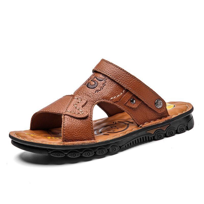 Herre Open Toe Outdoor Slip On Soft Beach Sandaler