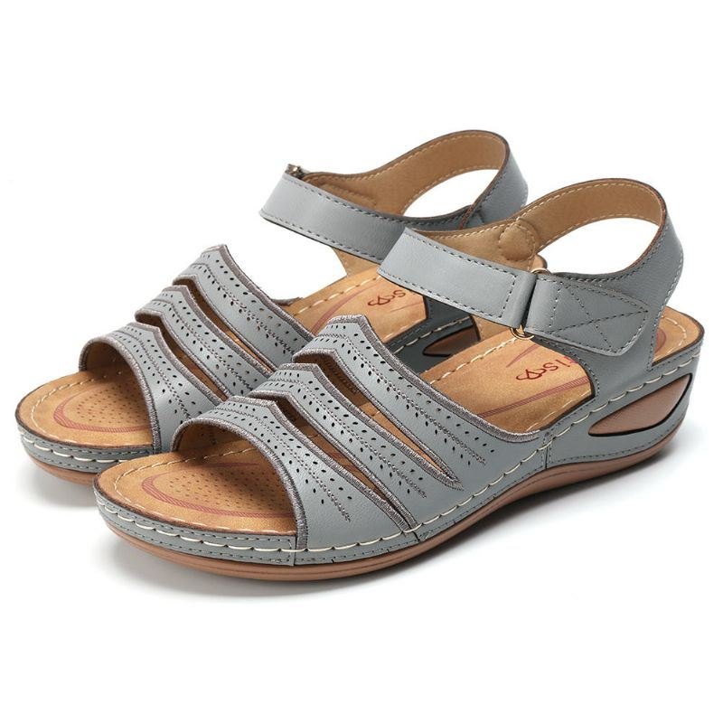 Justerbare Krok- Og Løkkestropper For Dame Peep Toe Comfy Sanda