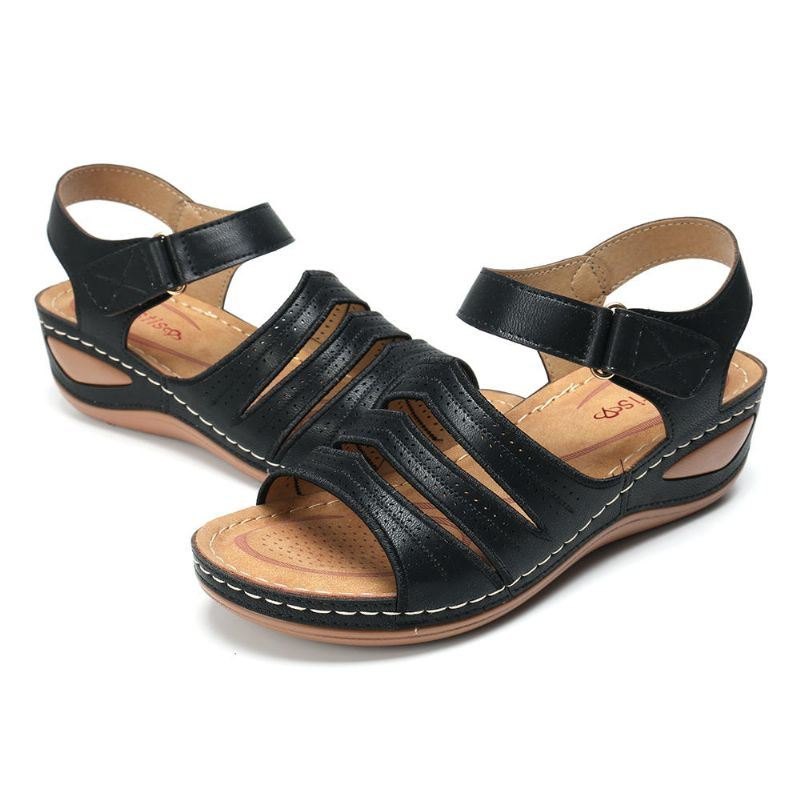 Justerbare Krok- Og Løkkestropper For Dame Peep Toe Comfy Sanda