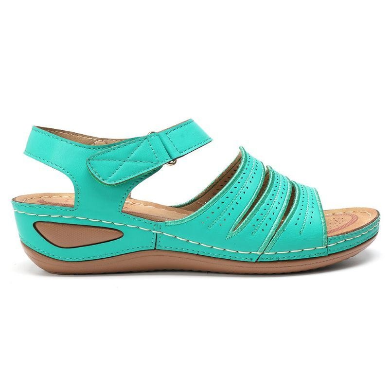 Justerbare Krok- Og Løkkestropper For Dame Peep Toe Comfy Sanda