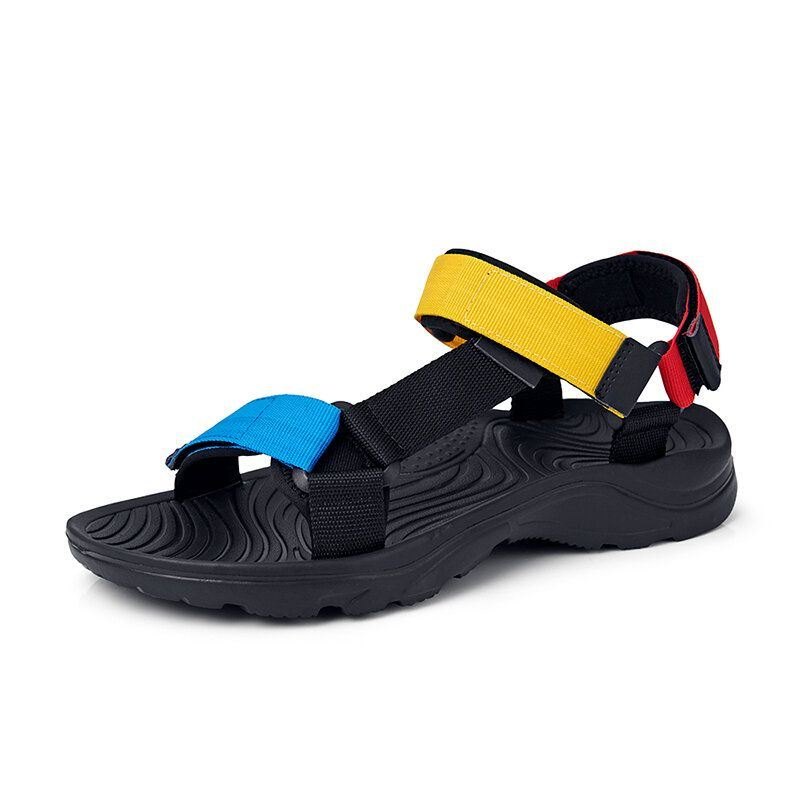 Men Comfy Colorblock Webbing Sport Krokløkke Strandsandaler