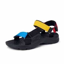 Men Comfy Colorblock Webbing Sport Krokløkke Strandsandaler