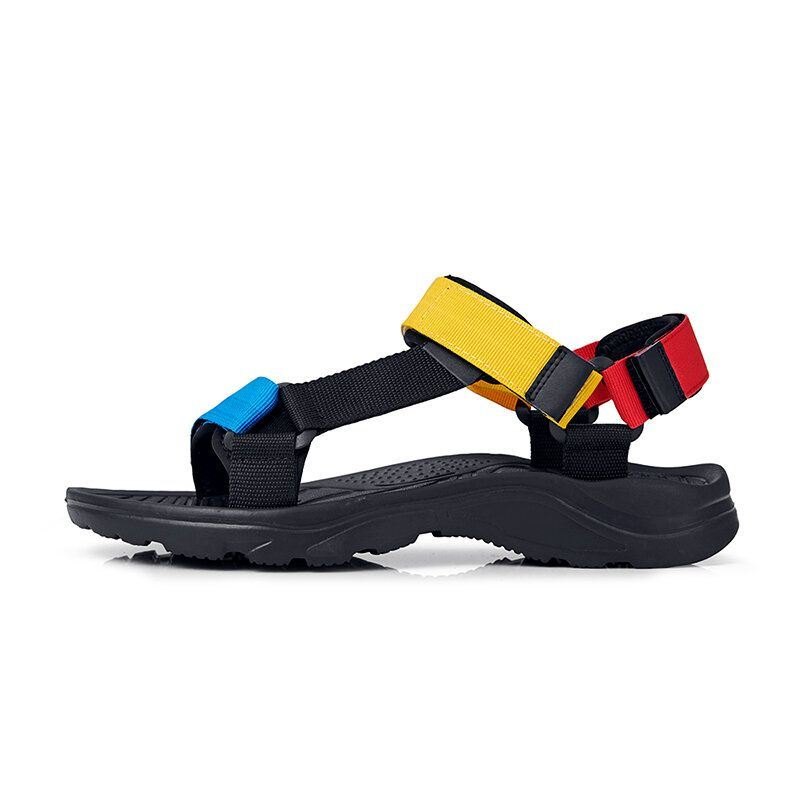 Men Comfy Colorblock Webbing Sport Krokløkke Strandsandaler