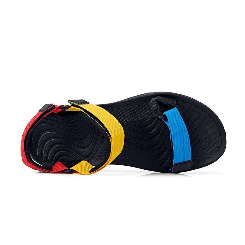 Men Comfy Colorblock Webbing Sport Krokløkke Strandsandaler