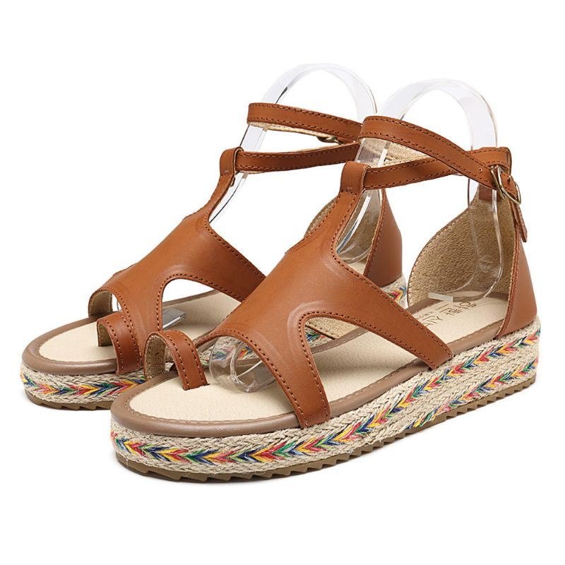 Roman Gladiator Sandaler Summer Wedges Platform Damesko